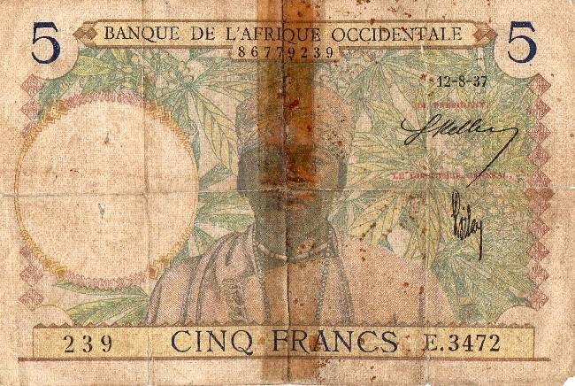 Billet 5 Francs BAO