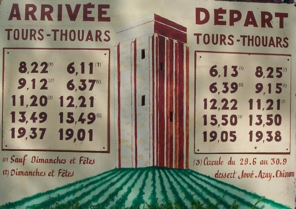 Gare de Loudun - Tableau horaires