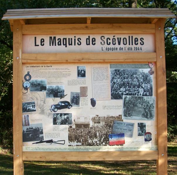 Panneau explicatif maquis de Scévolles