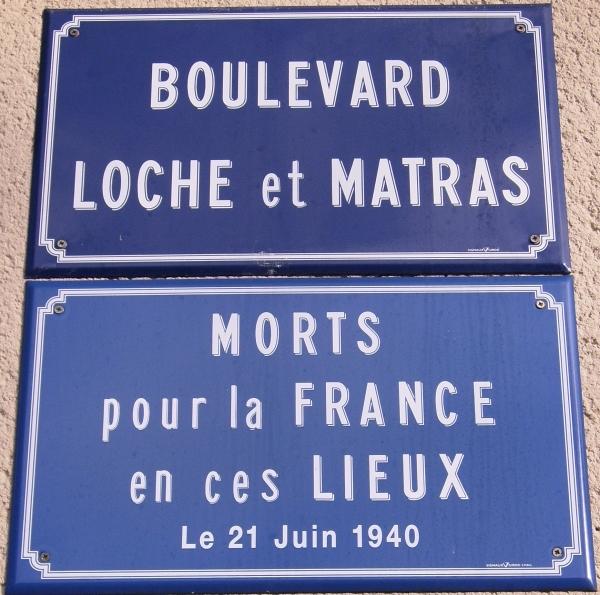 Plaque LOCHE et MATRAS