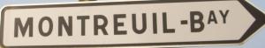 Plaque direction Montreuil-Bellay