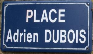 Plaque Place Adrien Dubois