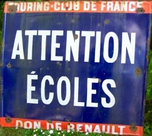 Plaque Attention Ecoles