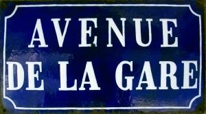 Plaque Avenue de la Gare