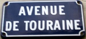 Plaque avenue de Touraine