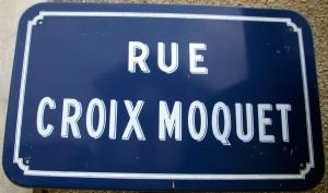 Plaque rue Croix Moquet