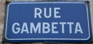 Plaque Rue Gambetta