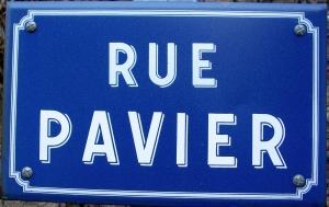 Plaque Rue Pavier