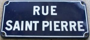Plaque Rue Saint-Pierre