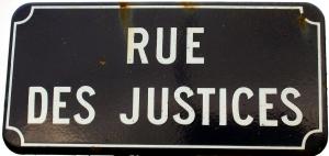 Plaque rue des Justices