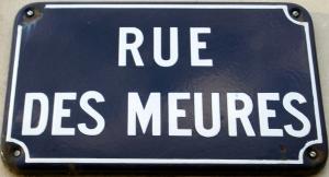 Plaque rue des Meures