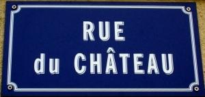 Plaque Rue du Château