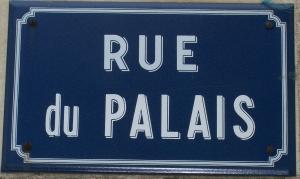 Plaque Rue du Palais
