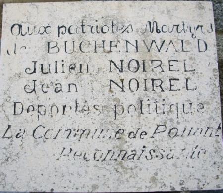Pouant - Plaque Julien et Jean Noirel