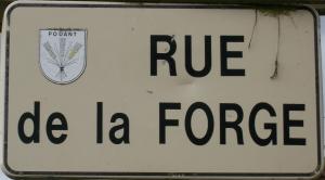 Pouant - Plaque Rue de la Forge