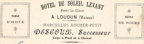 Hôtel Soleil Levant tenu par M. Descoux