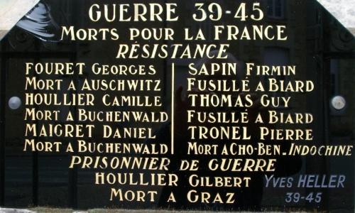 St Clair Plaque des Resistants