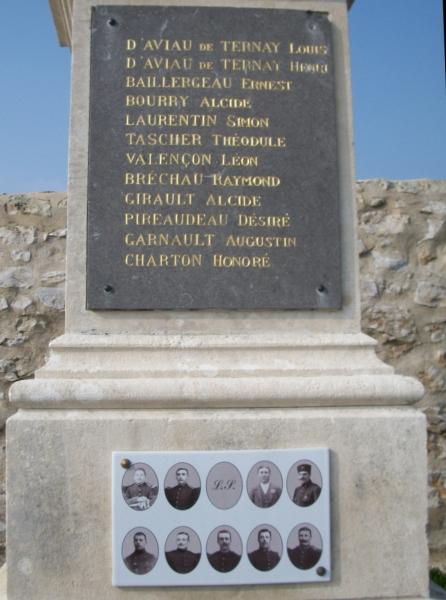 Ternay Monument aux morts plaque